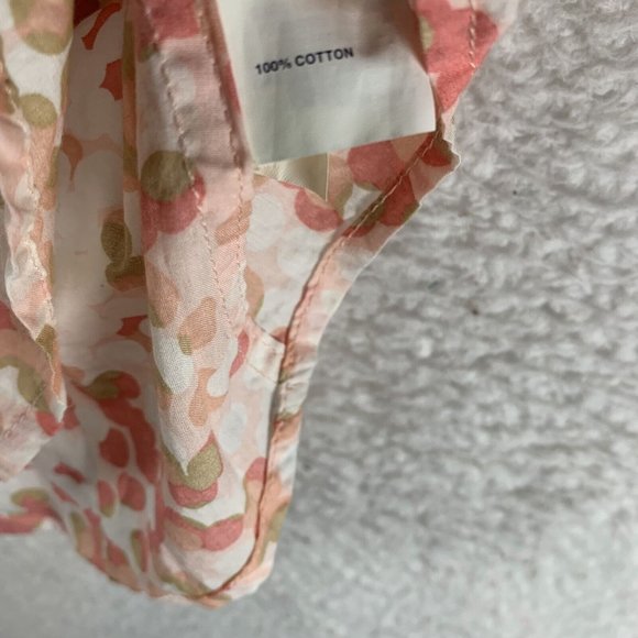 Gap Shirt Women's Medium Pink Polka Dot 100% Cotton Long Sleeve‎ Button Up 7924 - Picture 4 of 7